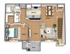 Valedora Floor Plan Valedora Floor Plan 936 Sq.Ft. at The Lusitano Apartments, Spokane, Washington